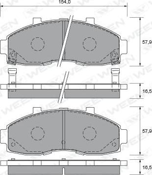 Ween 151-2240 - Kit pastiglie freno, Freno a disco autozon.pro