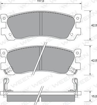 Ween 151-2241 - Kit pastiglie freno, Freno a disco autozon.pro