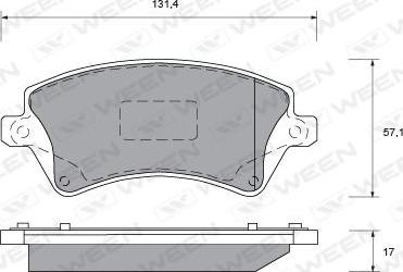 Ween 151-2259 - Kit pastiglie freno, Freno a disco autozon.pro