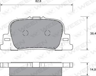 Ween 151-2254 - Kit pastiglie freno, Freno a disco autozon.pro