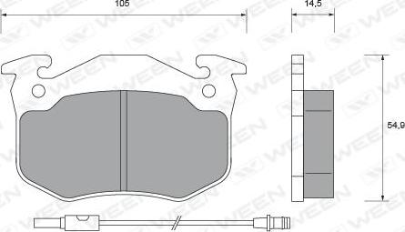 Ween 151-2255 - Kit pastiglie freno, Freno a disco autozon.pro