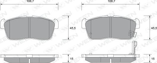 Ween 151-2253 - Kit pastiglie freno, Freno a disco autozon.pro