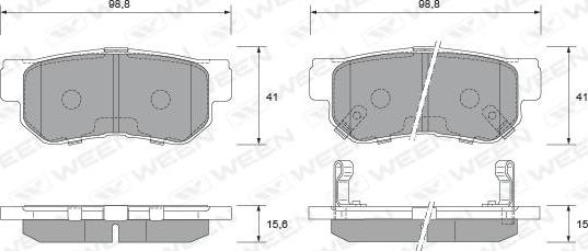 Ween 151-2269 - Kit pastiglie freno, Freno a disco autozon.pro