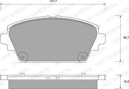 Ween 151-2264 - Kit pastiglie freno, Freno a disco autozon.pro