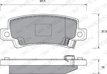 Ween 151-2260 - Kit pastiglie freno, Freno a disco autozon.pro