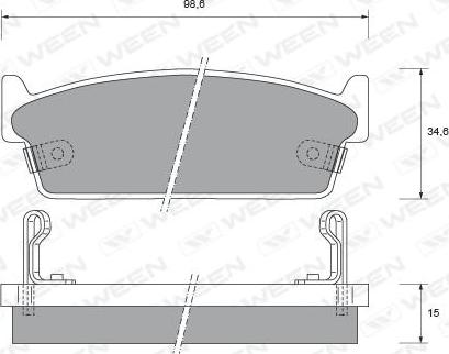 Ween 151-2261 - Kit pastiglie freno, Freno a disco autozon.pro