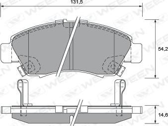 Ween 151-2204 - Kit pastiglie freno, Freno a disco autozon.pro