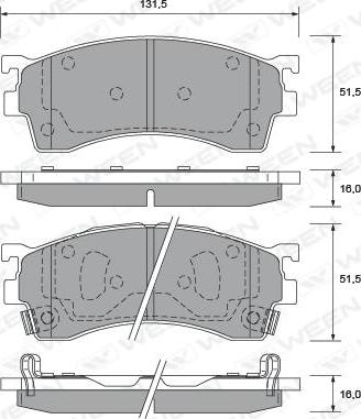 Ween 151-2202 - Kit pastiglie freno, Freno a disco autozon.pro