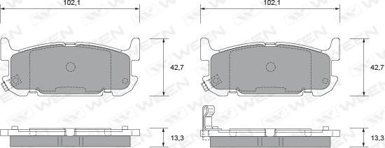 Ween 151-2286 - Kit pastiglie freno, Freno a disco autozon.pro