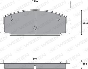 Ween 151-2281 - Kit pastiglie freno, Freno a disco autozon.pro