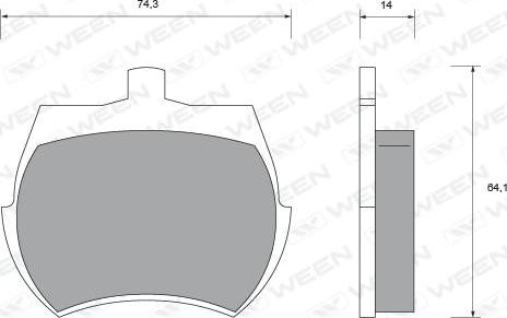 Ween 151-2288 - Kit pastiglie freno, Freno a disco autozon.pro