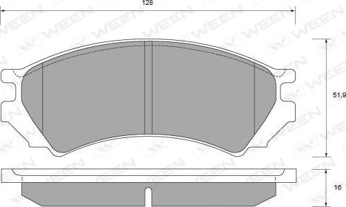 Ween 151-2283 - Kit pastiglie freno, Freno a disco autozon.pro