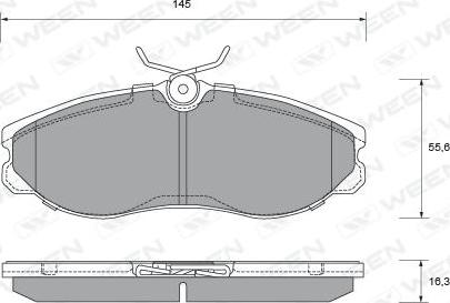 Ween 151-2282 - Kit pastiglie freno, Freno a disco autozon.pro