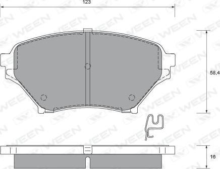 Ween 151-2271 - Kit pastiglie freno, Freno a disco autozon.pro