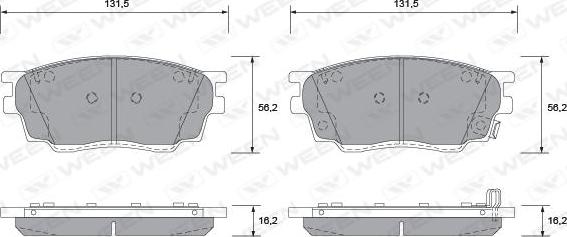 Ween 151-2278 - Kit pastiglie freno, Freno a disco autozon.pro