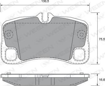 Ween 151-2700 - Kit pastiglie freno, Freno a disco autozon.pro