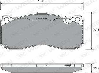 Ween 151-2708 - Kit pastiglie freno, Freno a disco autozon.pro