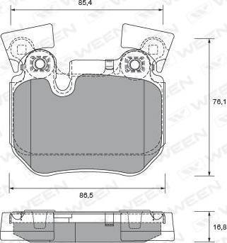 Ween 151-2702 - Kit pastiglie freno, Freno a disco autozon.pro