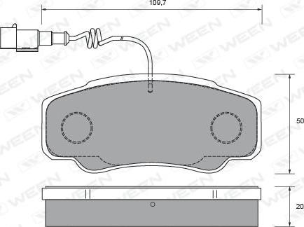 Ween 151-2716 - Kit pastiglie freno, Freno a disco autozon.pro