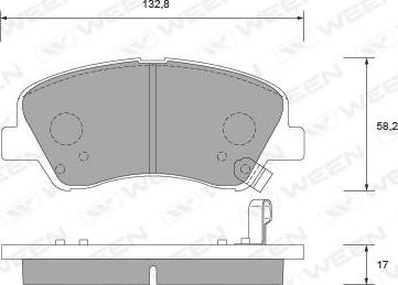 Ween 151-2735 - Kit pastiglie freno, Freno a disco autozon.pro