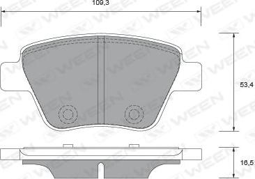 Ween 151-2733 - Kit pastiglie freno, Freno a disco autozon.pro