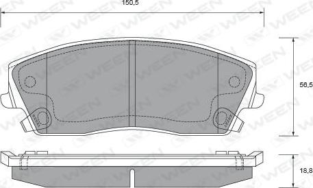 Ween 151-2722 - Kit pastiglie freno, Freno a disco autozon.pro