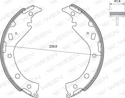 Ween 152-0004 - Kit ganasce freno autozon.pro