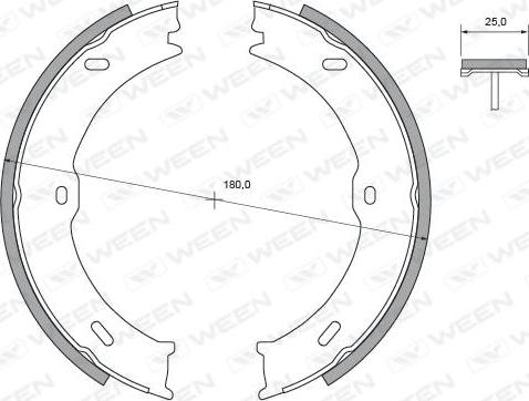 Ween 152-2499 - Kit ganasce, Freno stazionamento autozon.pro