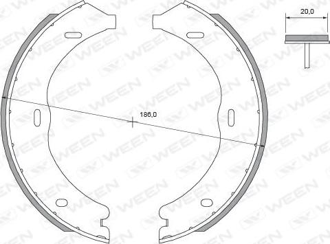 Ween 152-2495 - Kit ganasce, Freno stazionamento autozon.pro