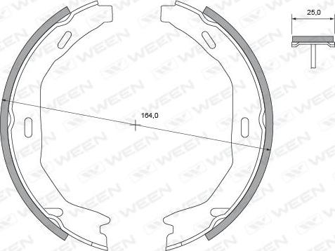 Ween 152-2497 - Kit ganasce, Freno stazionamento autozon.pro