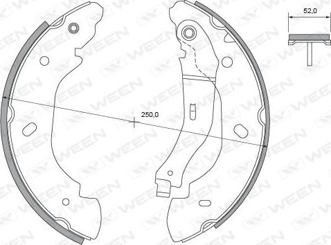 Ween 152-2444 - Kit ganasce freno autozon.pro