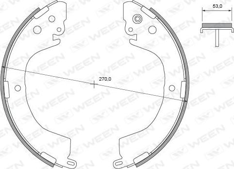 Ween 152-2446 - Kit ganasce freno autozon.pro