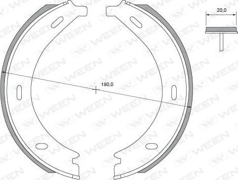 Ween 152-2443 - Kit ganasce, Freno stazionamento autozon.pro