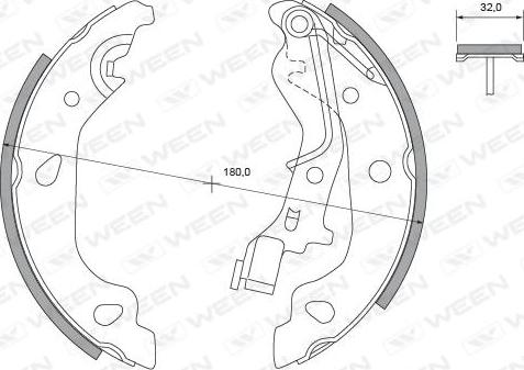 Ween 152-2442 - Kit ganasce freno autozon.pro