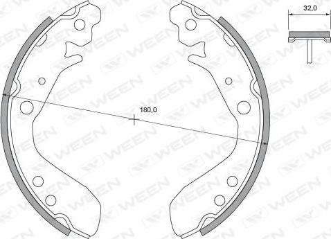 Ween 152-2459 - Kit ganasce freno autozon.pro