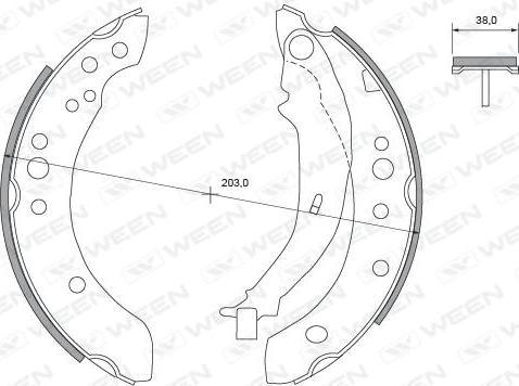 Ween 152-2454 - Kit ganasce freno autozon.pro