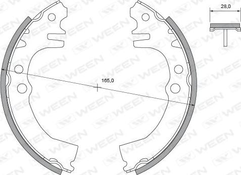 Ween 152-2450 - Kit ganasce freno autozon.pro