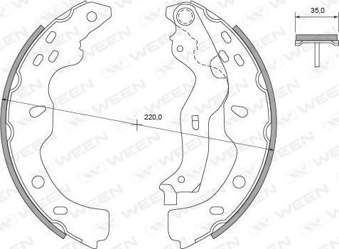 Ween 152-2458 - Kit ganasce freno autozon.pro