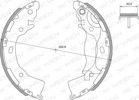 Ween 152-2465 - Kit ganasce freno autozon.pro