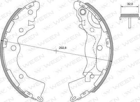 Ween 152-2468 - Kit ganasce freno autozon.pro