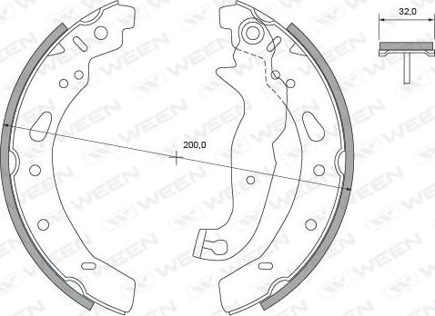 Ween 152-2463 - Kit ganasce freno autozon.pro