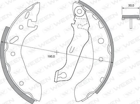 Ween 152-2404 - Kit ganasce freno autozon.pro