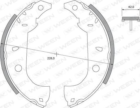 Ween 152-2405 - Kit ganasce freno autozon.pro