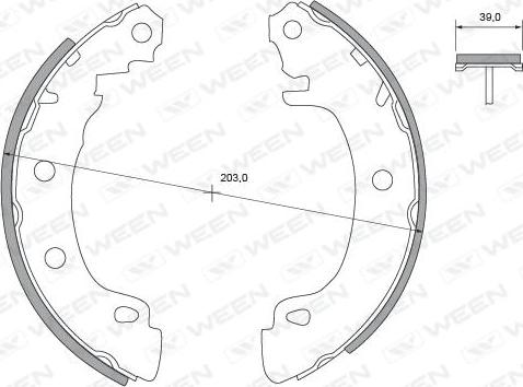 Ween 152-2406 - Kit ganasce freno autozon.pro