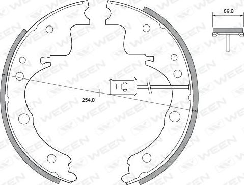 Ween 152-2400 - Kit ganasce freno autozon.pro