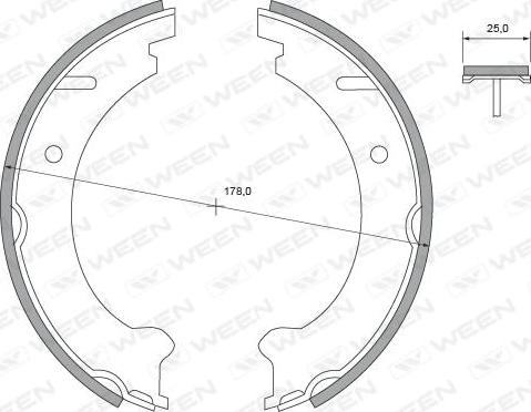 Ween 152-2401 - Kit ganasce, Freno stazionamento autozon.pro