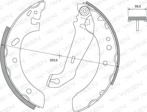 Ween 152-2403 - Kit ganasce freno autozon.pro