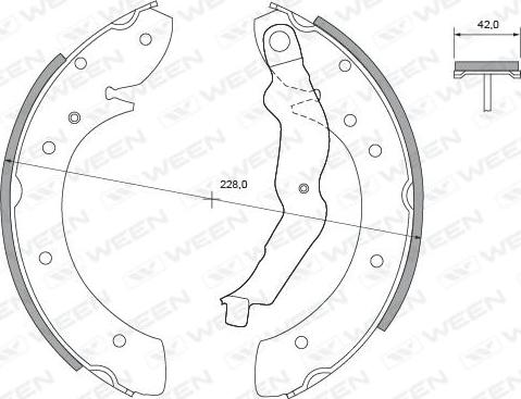 Ween 152-2407 - Kit ganasce freno autozon.pro