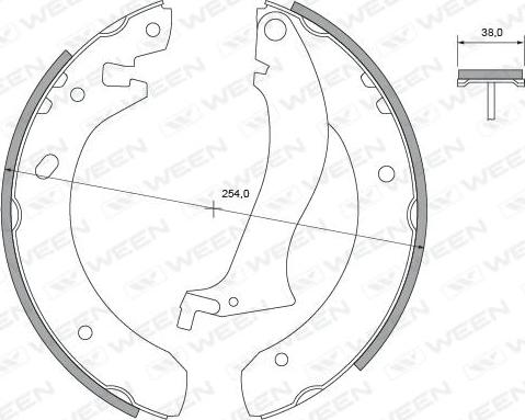 Ween 152-2416 - Kit ganasce freno autozon.pro