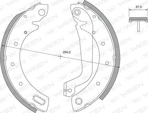 Ween 152-2410 - Kit ganasce freno autozon.pro